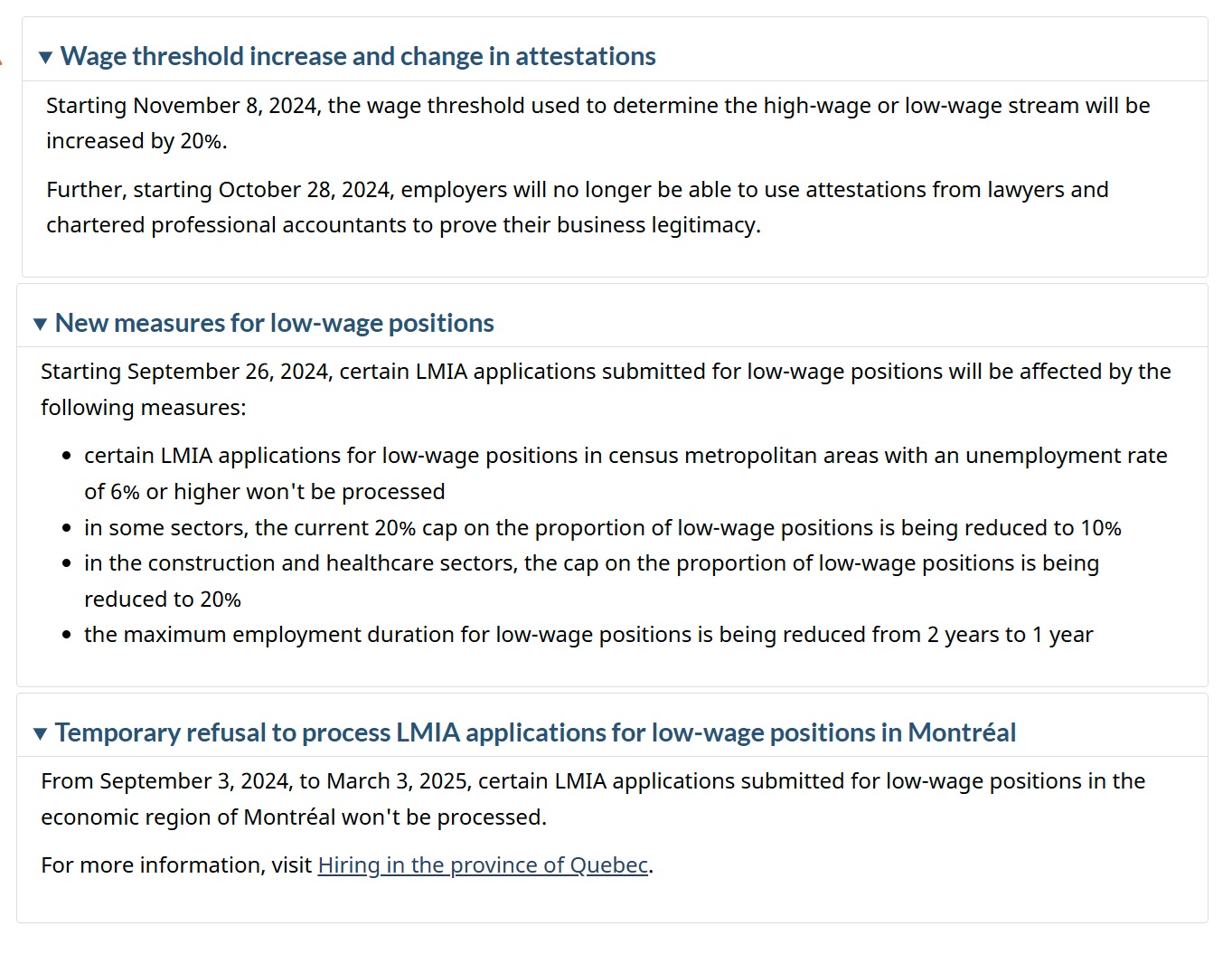 Canada IRCC Adjustments for LMIA Approval Letter 2024